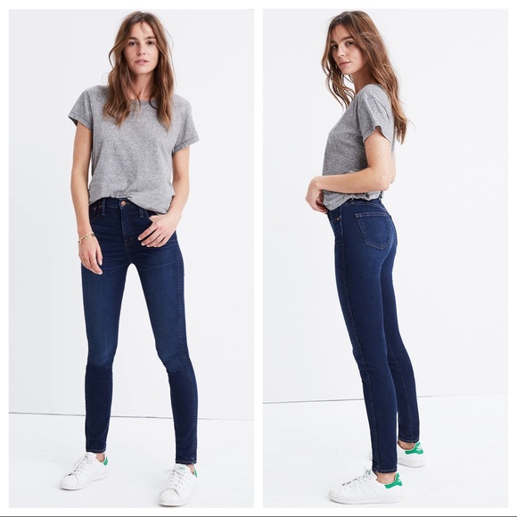 NEW Madewell 10" High-Rise Skinny Jeans in Hayes Wash F4684